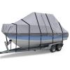 900D T Top Boat Cover -Heavy Duty, Waterproof Hard Top Boat Cover, Trailerable Center Console, 22-24' Long, Beam Width Up to 108", Gray view 1