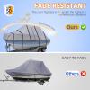 900D T Top Boat Cover -Heavy Duty, Waterproof Hard Top Boat Cover, Trailerable Center Console, 22-24' Long, Beam Width Up to 108", Gray view 4