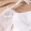 Dresses for Baby Girls 1st First Birthday Party Dress Newborn Fairy Tulle Tutu Bubble Romper Toddlers Long Sleeve Jumpsuit Bodysuit One Year Old Cake Smash Outfit Photo Shooting White 3-6 Months view 4