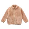 Boys Fleece Jacket Toddler Boys Girls Long Sleeve Winter Solid Fleece Zippered Coat Jacket Kids (Khaki, 2-3 Years) view 2