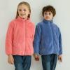Boys Fleece Jacket Toddler Boys Girls Long Sleeve Winter Solid Fleece Zippered Coat Jacket Kids (Khaki, 2-3 Years) view 4