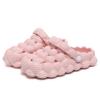 JSWEI Massage Bubble Slides for Women Men - Gym House Shower Bedroom Slippers - Foot Massage Reflexology Sandals for Ladies - Soft Relief Pink view 1