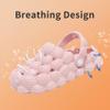 JSWEI Massage Bubble Slides for Women Men - Gym House Shower Bedroom Slippers - Foot Massage Reflexology Sandals for Ladies - Soft Relief Pink view 4