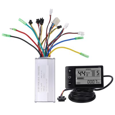 Electric Bicycle Scooter Controller Kit, E Bike Brushless Controller with LCD Display, Weatherproof LCD Display Panel Brushless Controller Kit for Electric Bicycle Scooter Motor