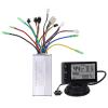 Electric Bicycle Scooter Controller Kit, E Bike Brushless Controller with LCD Display, Weatherproof LCD Display Panel Brushless Controller Kit for Electric Bicycle Scooter Motor view 1