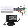 Electric Bicycle Scooter Controller Kit, E Bike Brushless Controller with LCD Display, Weatherproof LCD Display Panel Brushless Controller Kit for Electric Bicycle Scooter Motor view 2