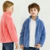 Boys Fleece Jacket Toddler Boys Girls Long Sleeve Winter Solid Fleece Zippered Coat Jacket Kids (Grey, 13-14 Years) view 3