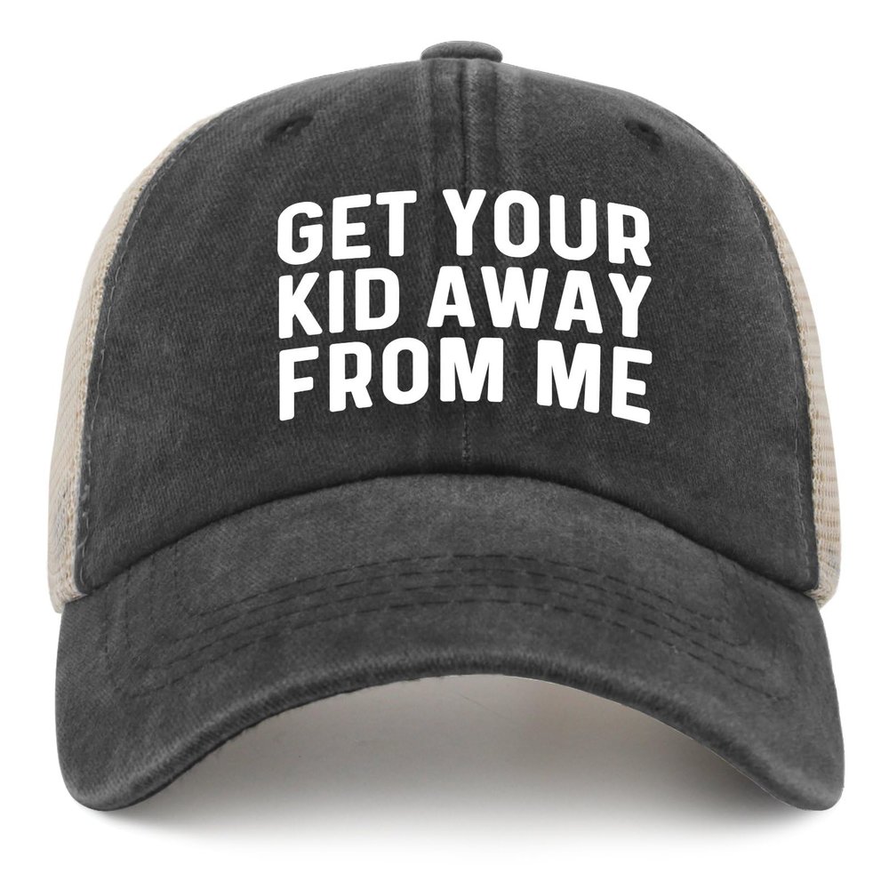 FLALORI GET Your Kid AWAYS from ME Hat Trucker Hat Women Trendy Mesh Cap for Summer