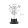 Kisangel 10Pcs Mini Trophies Cups, 3.22inch Plastic Award Trophy Cups Model Winner Award Trophies for Kids Toys Race Decoration,Silver view 2