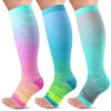 LEVSOX Open Toe Compression Socks for Women & Men 20-30mmHg Toeless Sock Knee High Support Stockings for Nurses Pregnant view 1