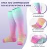 LEVSOX Open Toe Compression Socks for Women & Men 20-30mmHg Toeless Sock Knee High Support Stockings for Nurses Pregnant view 2