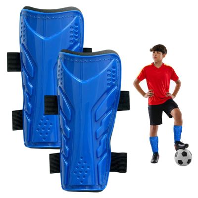 Football Shin Pads Kid Football Shin Guards Shockproof Kids Soccer Shin Guards with Adjustable Strap Soccer Training Equipment for Boy Girl 1 Pair