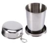 Refeng 1Pcs Travel Folding Cup S/M/L Stainless Steel Cup Camping Keychain Design Retractable Telescopic Folding Cup(M) view 4