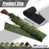 Buryeah 24 Pcs 54 x 4 Inch Knit Gun Socks for Shotgun, Silicone Treated Gun Case Anti Rust Thick Gun Sleeve Cover with Drawstring Closure Bulk for Long Guns Tactical (Retro Color) view 2