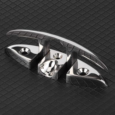 Boat Cleat, 5in Pull Up Folding Flip Up Cleat 316 Stainless Steel Dock Deck Hardware Marine Boat Accessories Heavy Duty