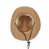 Cowboy Straw Hat for Men Solid Curling Brim Beach Sun Hats Summer Women Panama Jazz Caps Beige 56-58CM view 4