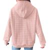 Womens Oversized WaffleKnit Crewneck Sweatshirts Long Sleeve Hoodies Casual Pullover Sweatshirt Tops view 4