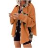 XUNRYAN Women's Casual Long Sleeve Button Down Loose Lightweight Shacket Shirt Jacket Coat Outerwear with Pockets 2023 Womens Fall Fashion view 1