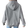 Womens Oversized WaffleKnit Crewneck Sweatshirts Long Sleeve Hoodies Casual Pullover Sweatshirt Tops view 4