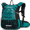 15L Insulated Hydration Backpack Pack with 2L Water Bladder Lightweight Hiking Backpack Bag for Women Men Daypack for Hiking Running Festival Camping Biking (Emerald)