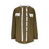 XUNRYAN Womens Long Sleeve Button Down Plaid Shirts Waffleknit Shacket Jacket Blouse Coats view 3