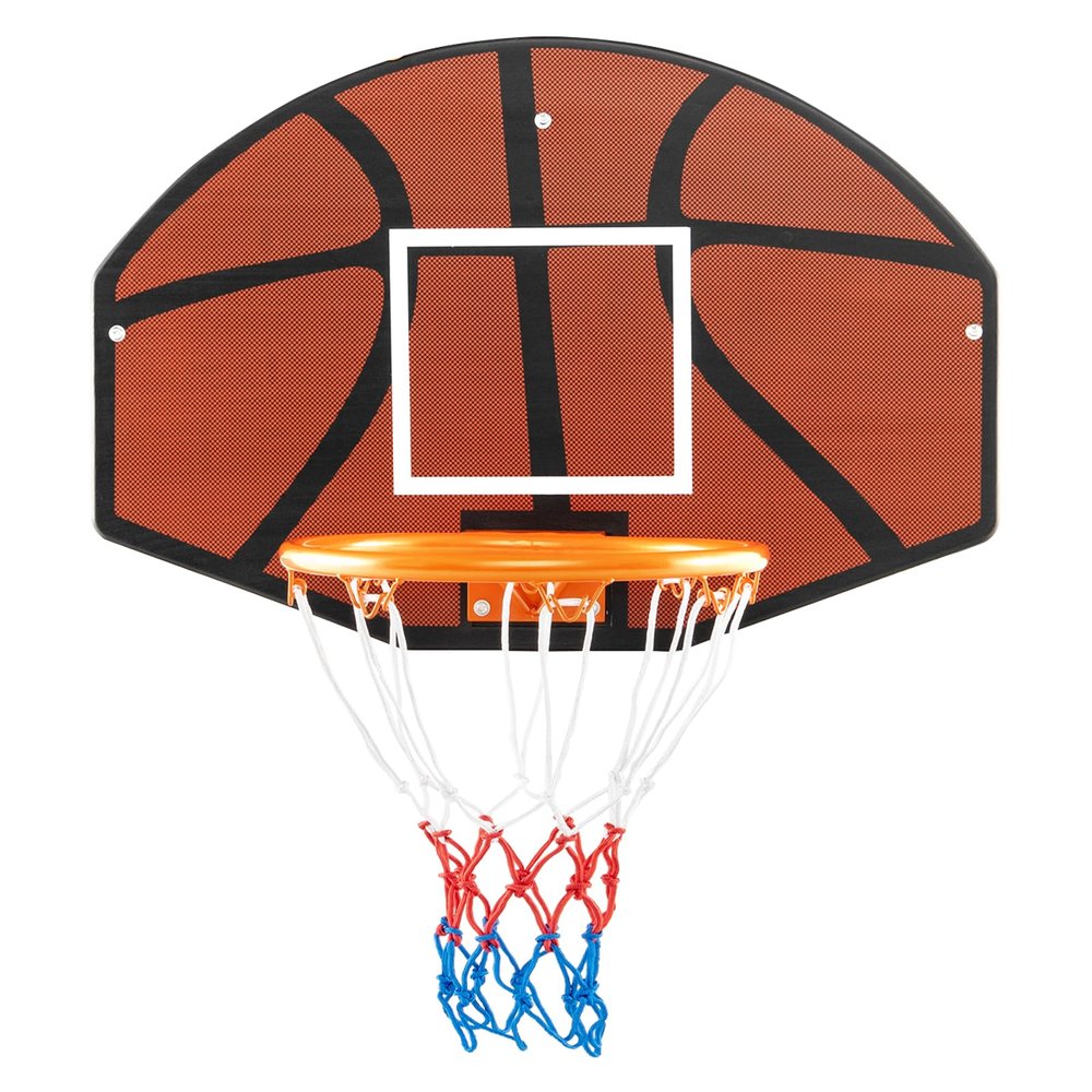 Goplus Wall Mount Basketball Hoop, 26" x 17.5" Indoor Outdoor Basketball Games w/Large Shatter-Proof Backboard, Anti-Tear Net, Door Wall Mounted Basketball Playset for Backyard