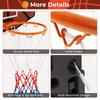 Goplus Wall Mount Basketball Hoop, 26" x 17.5" Indoor Outdoor Basketball Games w/Large Shatter-Proof Backboard, Anti-Tear Net, Door Wall Mounted Basketball Playset for Backyard view 3