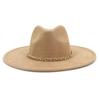 REHJJDFD Women's Fedora HatSolid 9.5Cm Hat Unisex Suede Jazz Hat Suitable for Men and Women 5 M 56-58cm view 2