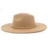 REHJJDFD Women's Fedora HatSolid 9.5Cm Hat Unisex Suede Jazz Hat Suitable for Men and Women 5 M 56-58cm view 3