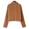 Women 2023 Fall Faux Suede Moto Biker Jacket Fashion Zipper Short Casual Coats With Pocket Open Front Cropped Outwear view 4
