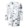 Blouses for Women Dressy Casual 3/4 Sleeve Printed Crewneck Tunic Shirts Loose Comfy Three Quarter Sleeve Blouses Casual Work Tops for Women Gray M view 4