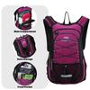 15L Insulated Hydration Backpack Pack with 2L Water Bladder Lightweight Hiking Backpack Bag for Women Men Daypack for Hiking Running Festival Camping Biking (Purple) view 2