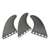 bohally Fiberglass+Honeycomb Surfboard Fin (3) Glass Flex Thruster Surf Fin Style G5 - Tri Fin Thruster Set Surfboard fins Size M fins (1 Set Black) view 1