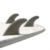 bohally Fiberglass+Honeycomb Surfboard Fin (3) Glass Flex Thruster Surf Fin Style G5 - Tri Fin Thruster Set Surfboard fins Size M fins (1 Set Black) view 2