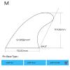 bohally Fiberglass+Honeycomb Surfboard Fin (3) Glass Flex Thruster Surf Fin Style G5 - Tri Fin Thruster Set Surfboard fins Size M fins (1 Set Black) view 3