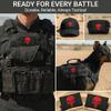 Bluyellow 2-Piece Red Skull Patch Set, Embroidered Military Tactical Patches for Hat, Tactical Backpack, Dog Vest, Military Gear, Hook and Loop Flag Patch, Sew on Option, 3x2 Inches view 4