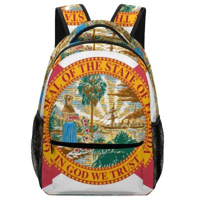 Florida State Flag Unisex Causal Backpack Lightweight Daypack Classic Shoulder Bag for Men Women Travel Work 12.2 X 5.9 X 16.5 Inch