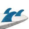 bohally Fiberglass+Honeycomb Surfboard Fin (3) Glass Flex Thruster Surf Fin Style G5 - Tri Fin Thruster Set Surfboard fins Size M fins (1 Set Blue) view 2