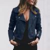 Women Fall Faux Suede Motorcycle Jacket Trendy Short Casual Moto Biker Coats Open Front Cardigan Cropped Outwear 2023 view 2