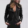 Women Fall Faux Suede Motorcycle Jacket Trendy Short Casual Moto Biker Coats Open Front Cardigan Cropped Outwear 2023 view 2
