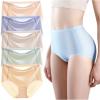 BDROX 5PCS Ultra-Thin Non-Marking Ice Silk Underwear, Womens Seamless Ice Silk Mid Waisted Breathable Soft Stretchy Panties (5PCS-C,Large) view 1