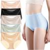 BDROX 5PCS Ultra-Thin Non-Marking Ice Silk Underwear, Womens Seamless Ice Silk Mid Waisted Breathable Soft Stretchy Panties (5PCS-A,Large) view 1