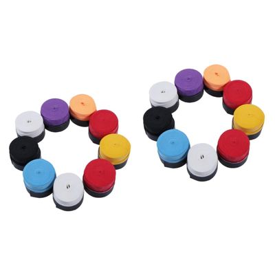 BESPORTBLE 18pcs Badminton Racket Overgrip Tennis Squash Racket Grip Tape Moisture Absorbent Soft Pu Random Color