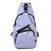 Nupouch Anti-Theft Daypack Crossbody Sling Backpack, USB Charging Connector Port, Lightweight Day Pack for Travel, Hiking, Everyday, Large, Lilac Swirl view 1