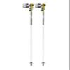 LEKI Airfoil 3D Lightweight Aluminum Ski Poles for Alpine Skiing - White-Dark Anthracite-Neonyellow - 115 cm