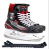 Botas - Emery - Men's Ice Hockey Skates | Made in Europe (Czech Republic) | Color: Black/Red, Size Adult 7 Bundle with Skate Guards view 1
