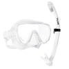 Tilos Morphi Mask with Diver Sleek Dry Snorkel Set (White) view 1