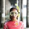 Tilos Morphi Mask with Diver Sleek Dry Snorkel Set (White) view 3