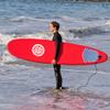 Bloo Tide 8ft Surfboard Soft top Red with Blue Wavizm Design Bottom Graphic view 3