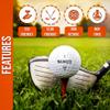 bA1 Gag Gifts Exploding Golf Ball - Set of 4 Prank Balls That Implode on Impact - Funny Joke Golf Gift - Comes w/ 4 Balls and 4 Tees view 2